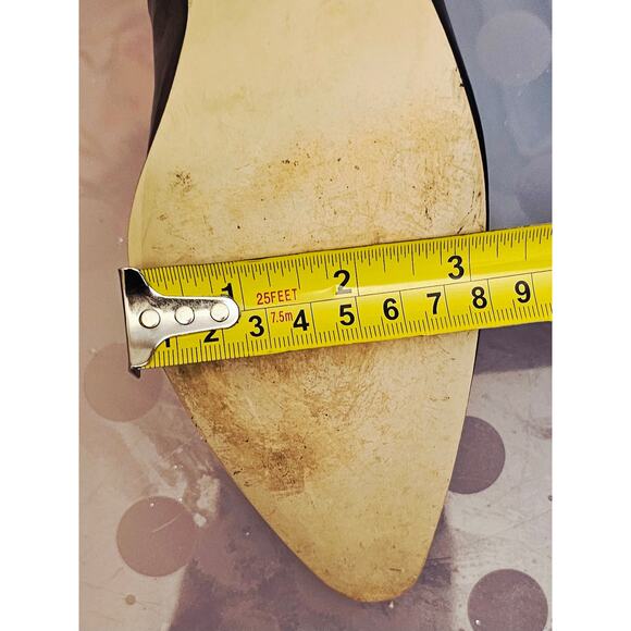 Bernardo Black Leather Classic Slip-On Pointed-Toe Heels Pumps Women’s Size 10 - Picture 5 of 12